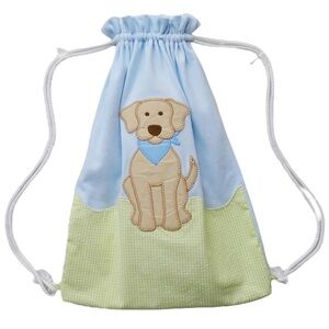 Zuccini kids drawstring bag blue Labrador